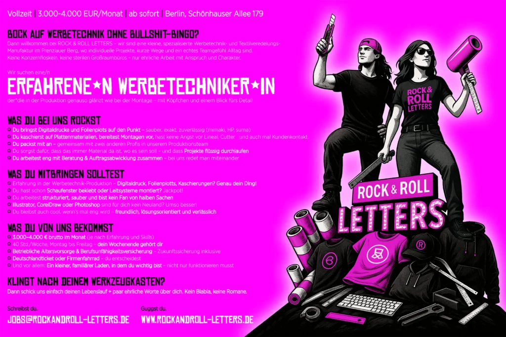 Erfahrene*n Werbetechniker*in